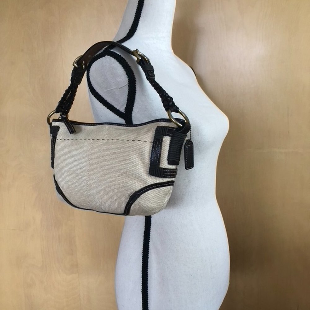 COACH Summer Canvas Satchel/Shoulder Bag